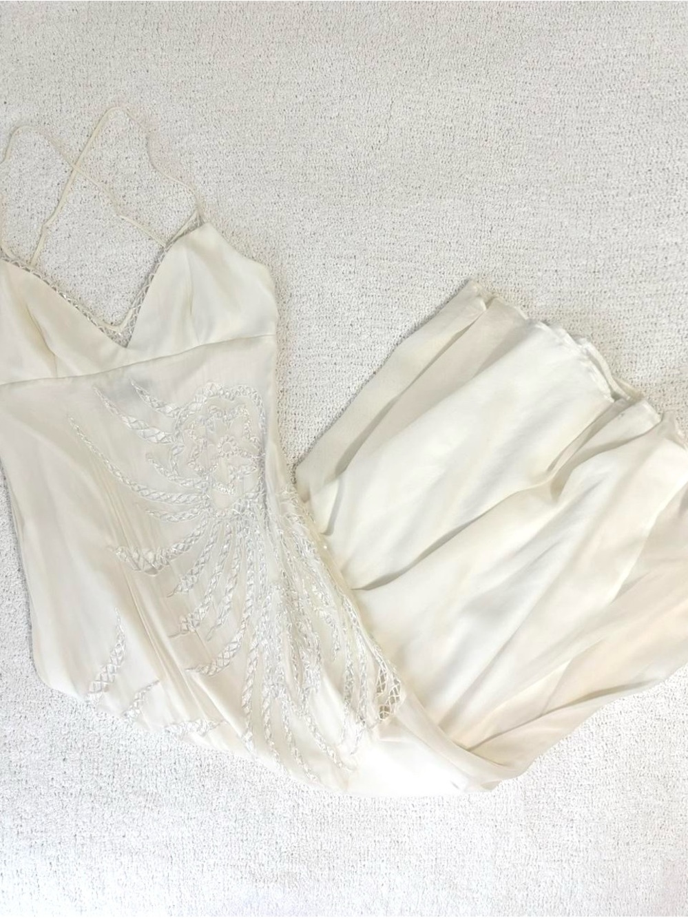 Y2K BCBGMaxAzria silk beaded dress - Picture 8 of 8